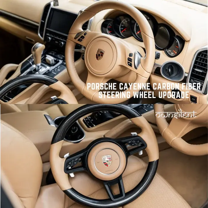 Upgrade your Porsche Cayenne with our Carbon Fiber Steering Wheel. Made from high-quality carbon fiber, this steering wheel not only adds a sleek and sporty look to your car, but it also provides a more responsive and lightweight driving experience. Experience luxury and performance with our Carbon Fiber Steering Wheel for your Porsche Cayenne.