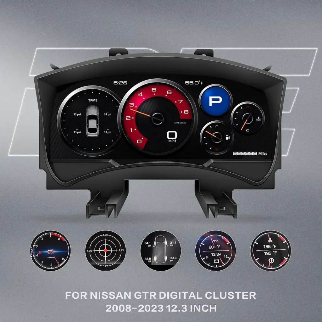 12.3″ Linux Instrument Cluster for Nissan GTR 2008-2023 Digital Cluster
