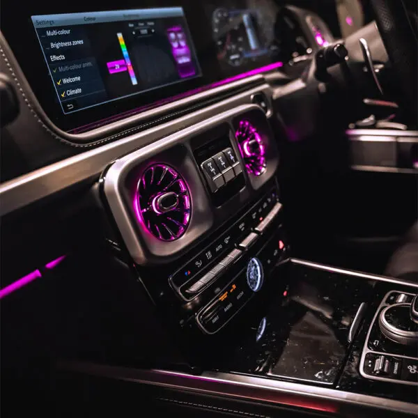 Ambient light for Mercedes G Wagon coded and controlled from car screen (2019-2023)
