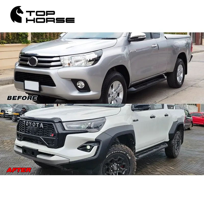 Hilux Revo GR Sport Facelift Body Kit 4X4 Off Road Parts Old To New Bumper Head light Conversion Kit
