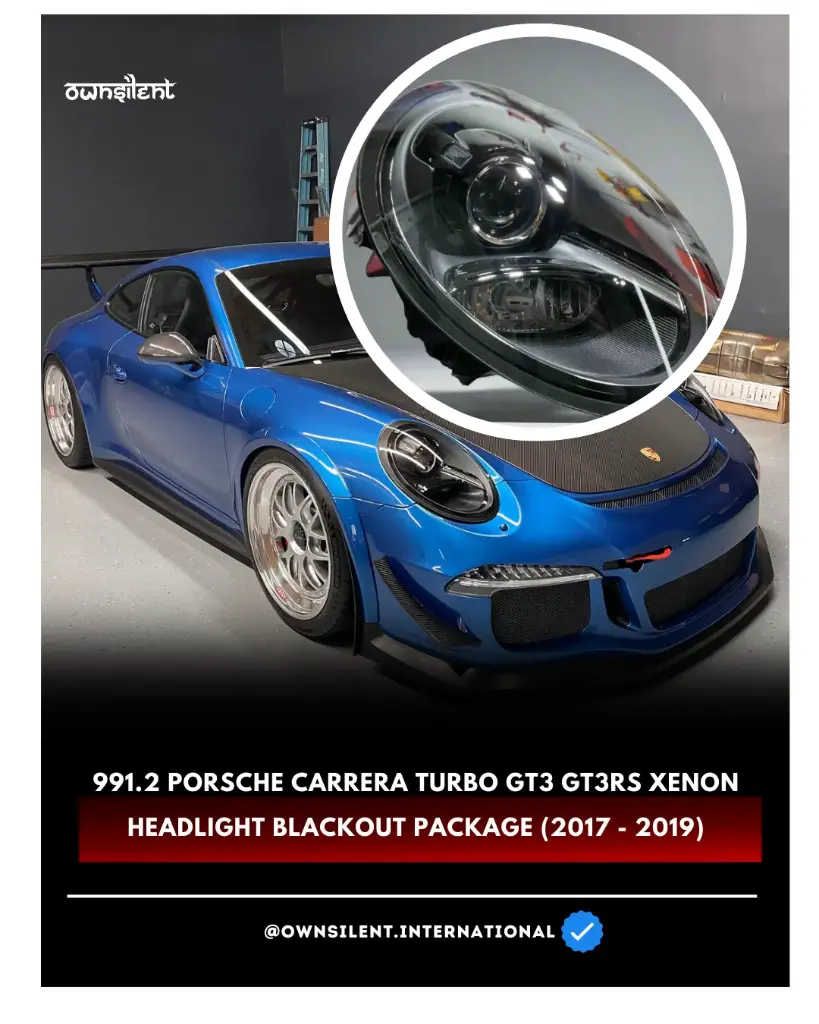 991.2 Porsche Carrera Turbo GT3 GT3RS Xenon Headlight Blackout Package (2017 - 2019)
