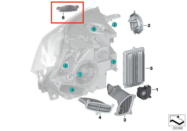BMW CSL Yellow DRL Headlight Module Replacements (LED Headlight) 