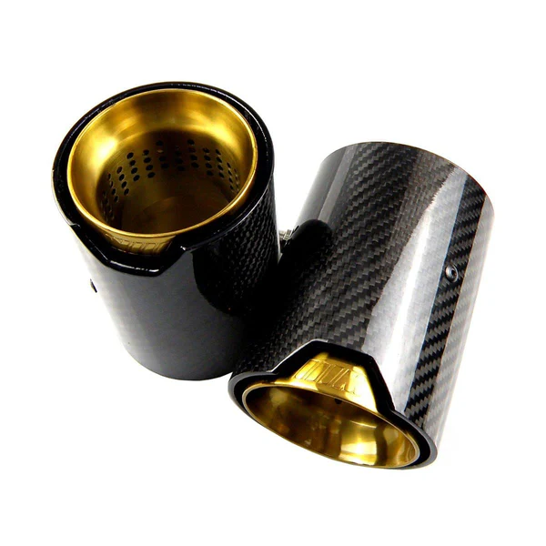 BMW 2 Series (F22/F23) M235I/M240I Gold M Performance Style Carbon Fibre Exhaust Tips 
