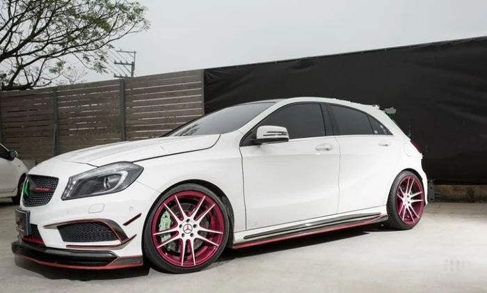 Mercedes Benz A-Class/A45 (W176) REVO Style Carbon Fibre Side Skirt Extensions 