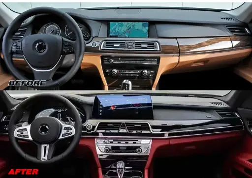 BMW 7 Series F02 Interior Old to New Kit Steering Wheel Touch Screen Speed Meter