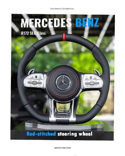 AMG Performance Steering Wheel with Red Stitching for Mercedes-Benz SLK-Class 