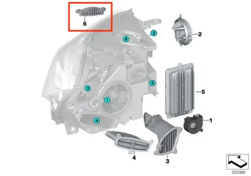 BMW CSL Yellow DRL Headlight Module Replacements (LED Headlight) 