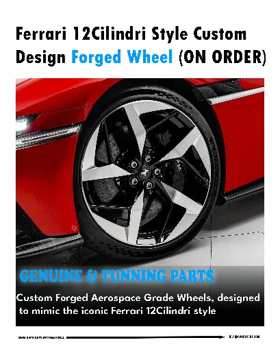 Ferrari 12Cilindri STYLE CUSTOM FORGED AEROSPACE GRADE WHEEL 