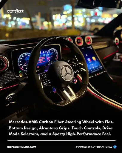 Mercedes-AMG Carbon Fiber Steering Wheel – Custom Upgrade for AMG GT, GLE, W206/W205, and E63 (W213)