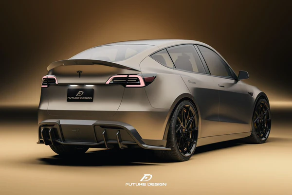Tesla Model Y Future Design Carbon Fibre Rear Diffuser 