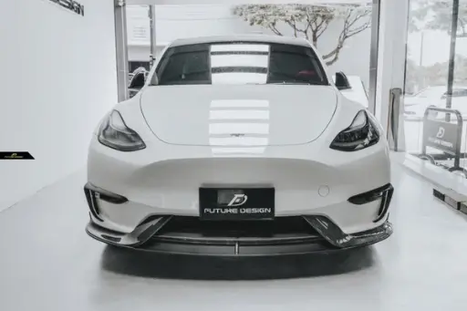 Tesla Model Y Future Design Carbon Fibre Front Lip Spoiler 