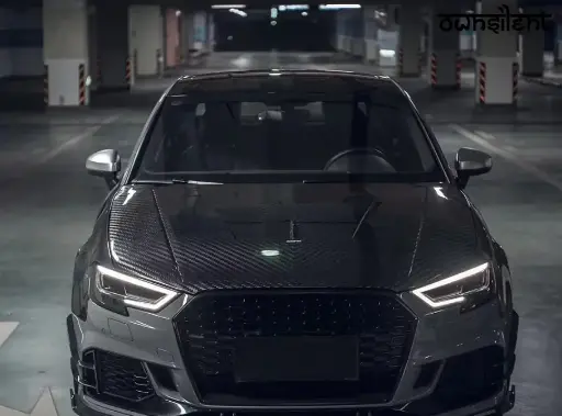 KARBEL CARBON DRY CARBON FIBER DOUBLE-SIDED HOOD BONNET VER.2 FOR AUDI A3 & A3 S LINE & S3 & RS3 2014-2020