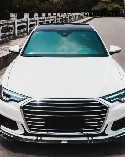 KARBEL CARBON DRY CARBON FIBER FRONT BUMPER CANARDS FOR AUDI S6 & A6 S-LINE & A6 AVANT 2019-ON C8